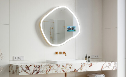 Miroir irrégulier salle de bain SMART R222 Google