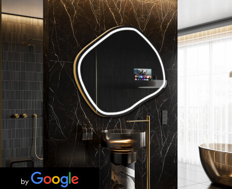 Miroir irrégulier salle de bain SMART R223 Google