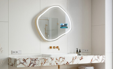 Miroir irrégulier salle de bain SMART R223 Google
