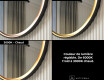 Miroir rond avec cadre en métal et éclairage LED #3