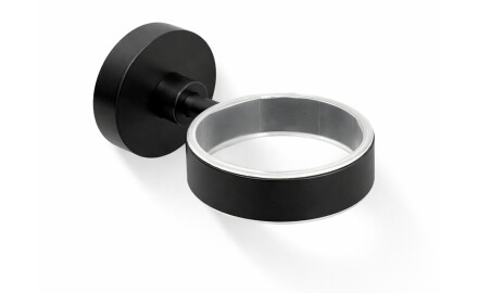 CLASSIC - Support pour tasse 80.003/003.1, porte-savon 80.004/004.1 / noir mat / * verre à commander séparément
