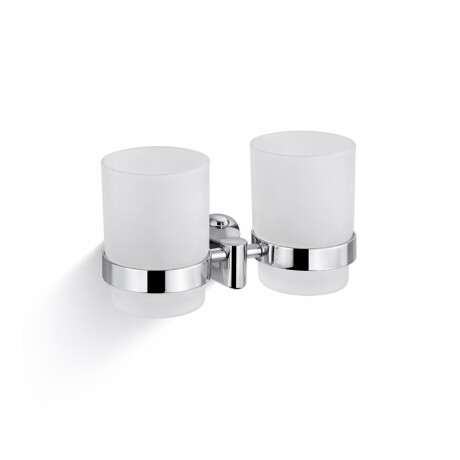 CLASSIC - Support pour deux tasses / chrome, verre mat #1