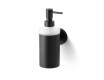 CLASSIC - Distributeur de savon liquide / boîtier métallique, verre dépoli / noir mat