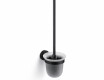 CLASSIC - Brosse de WC suspendue / verre dépoli / noir mat