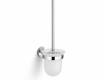 CLASSIC - Brosse de WC suspendue / verre dépoli / chrome