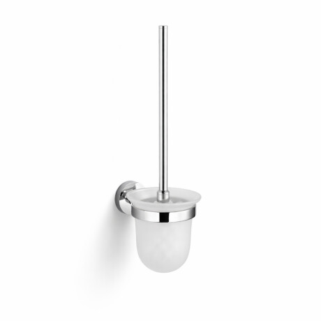 CLASSIC - Brosse de WC suspendue / verre dépoli / chrome #1