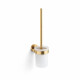 CLASSIC - Brosse de WC suspendue / réservoir en verre dépoli / doré brillant #1