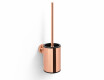 CLASSIC - Brosse de WC basse à suspendre / récipient en métal, cartouche en plastique / rose doré brillant