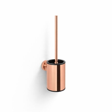 CLASSIC - Brosse de WC basse à suspendre / récipient en métal, cartouche en plastique / rose doré brillant #1