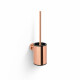 CLASSIC - Brosse de WC basse à suspendre / récipient en métal, cartouche en plastique / rose doré brillant #1
