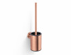 CLASSIC - Brosse de WC basse à suspendre / réservoir en métal, cartouche en plastique / rose doré brossé