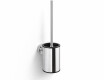 CLASSIC - Brosse de WC basse à suspendre / réservoir en métal, cartouche en plastique / chrome