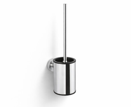CLASSIC - Brosse de WC basse à suspendre / réservoir en métal, cartouche en plastique / chrome