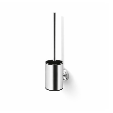CLASSIC - Brosse de WC basse à suspendre / réservoir en métal, tête en silicone / chrome #1