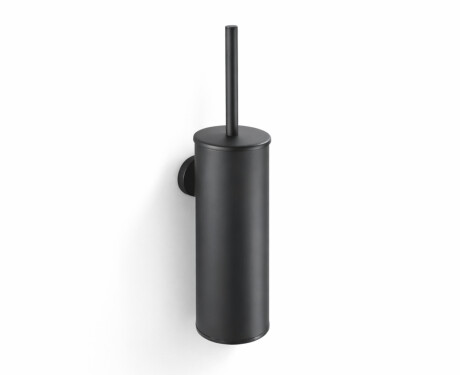 CLASSIC - Brosse de WC haute à suspendre / réservoir en métal, cartouche en plastique / noir mat