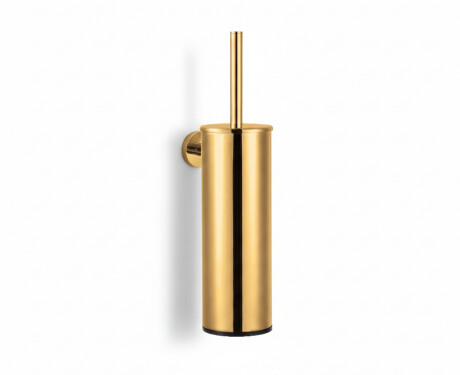 CLASSIC - Brosse de WC haute à suspendre / support métallique, tête en plastique / finition dorée brillante
