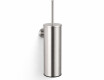 CLASSIC - Brosse de WC haute à suspendre / récipient en métal, cartouche en plastique / acier brossé