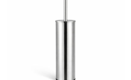CLASSIC - Brosse de WC haute sur pied / cuvette en métal, cartouche en plastique / chromé