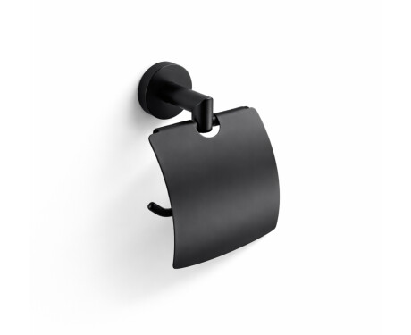 CLASSIC - Porte-papier toilette / avec cache / noir mat