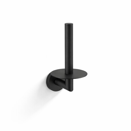 CLASSIC - Support avec rosace pour rouleau de papier toilette de rechange / noir mat #1