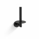 CLASSIC - Support avec rosace pour rouleau de papier toilette de rechange / noir mat #1