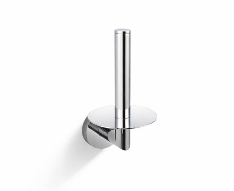 CLASSIC - Support avec rosace pour rouleau de papier toilette de rechange / chrome