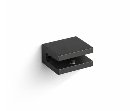CLASSIC - Support/pince pour étagères en verre 07.80160/50/40/30 - 2 pièces / noir mat