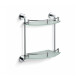 CLASSIC - Étagère double semi-circulaire / chrome, verre mat #1