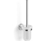 MONACO - Brosse de WC suspendue / chrome, verre dépoli