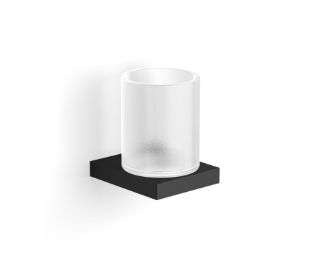 KOBE - Support avec tasse / noir mat, verre mat