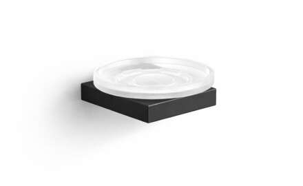 KOBE - Porte-savon  / noir mat, verre mat