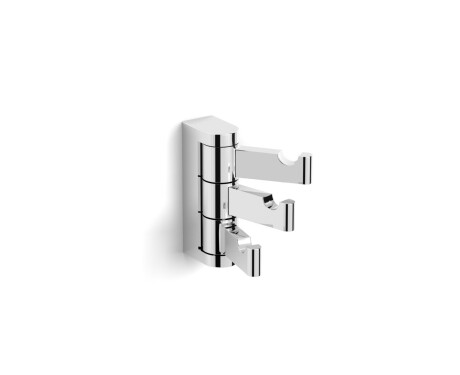 MILANO - Crochet porte-serviettes / triple, orientable / chromé