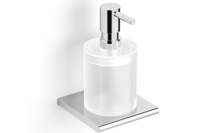 MILANO - Distributeur de savon liquide / chrome, verre mat