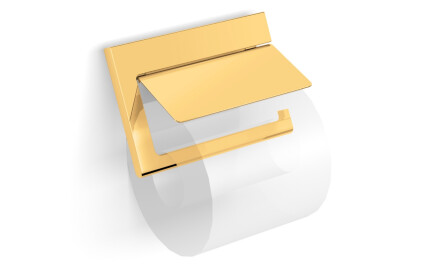 MILANO - Porte-papier toilette / orientable avec cache / doré brillant