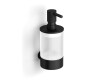MEGAN - Distributeur de savon liquide / noir mat, verre mat