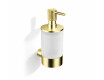 MEGAN - Distributeur de savon liquide / or champagne brossé, verre mat