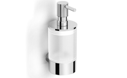 MEGAN - Distributeur de savon liquide / chrome, verre mat