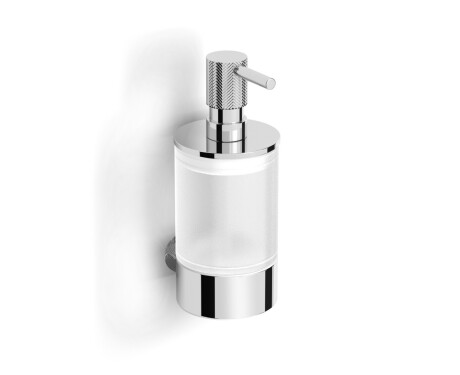 MEGAN - Distributeur de savon liquide / chrome, verre mat