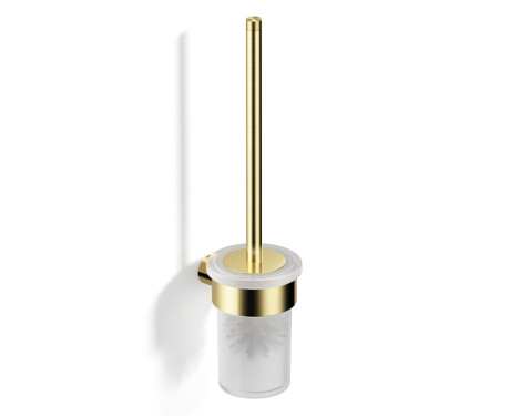 MEGAN - Brosse de WC suspendue / or champagne brossé