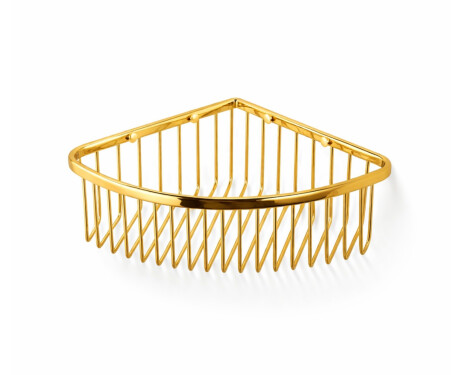 Panier d'angle 20x20x9 / doré brillant