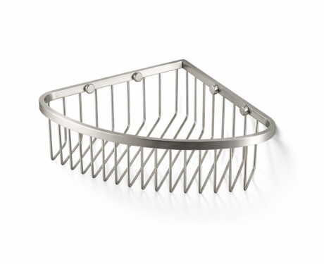 Panier d'angle 20x20x9 / acier brossé