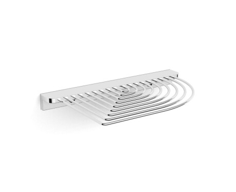 Étagère d'angle en fil métallique 20x12 / chromée