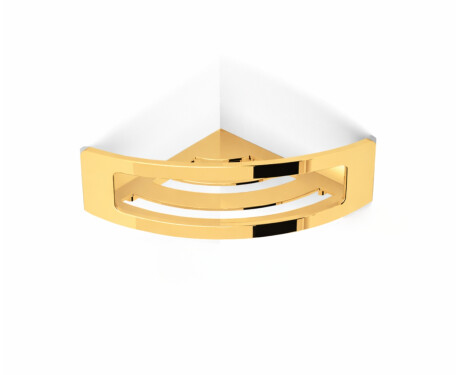 Panier - étagère d'angle 16x16x8 / doré brillant