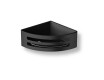 Panier d'angle 16x16x6 / noir mat / insert en plastique noir