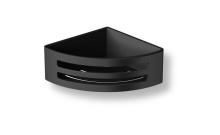 Panier d'angle 16x16x6 / noir mat / insert en plastique noir