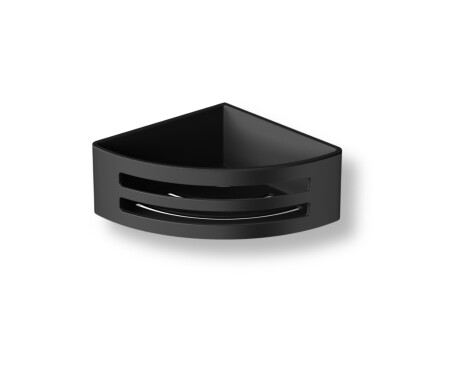 Panier d'angle 16x16x6 / noir mat / insert en plastique noir