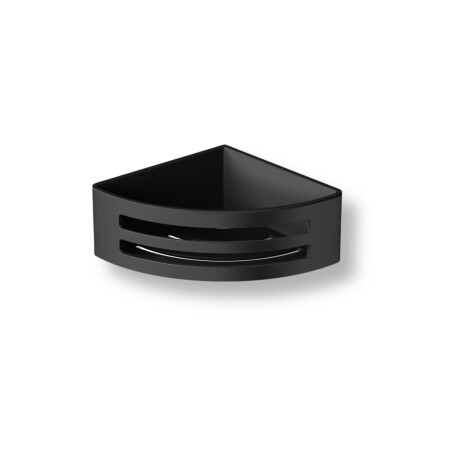 Panier d'angle 16x16x6 / noir mat / insert en plastique noir #1