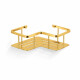 Panier - étagère d'angle 20x20x7 / doré brillant #1