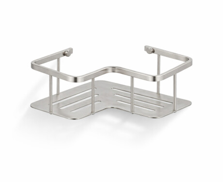 Panier - étagère d'angle 20x20x7 / acier brossé