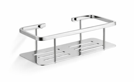 Panier - étagère de salle de bains 25 x 11 x 7 / acier poli